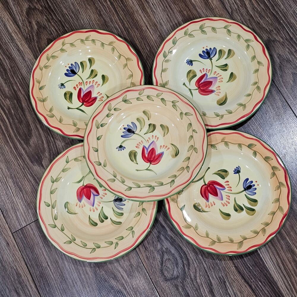 Pfaltzgraff Napoli salad plate, featuring a Mediterranean floral design 1 plate